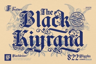 Black Kiyrand Font: Bold & Expressive Design