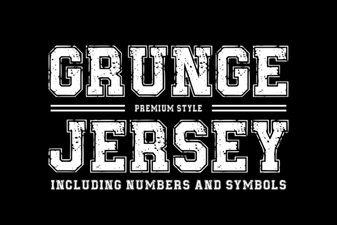 Grunge Jersey Font for Bold, Creative Design Projects