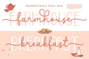 Farmhouse Breakfast Duo Font: Rustic & Playful Typography